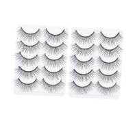 Mikinona 10pairs Multi-layer Lashes Simulation Eyelash Reusable Fake Eyelash Makeup for Natural Look Manga Style