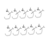 Mikinona 10Pcs Aluminum Lamp Hooks Stage Light Clamps Adjustable Knob for LED Lights, Sturdy and Rust-Proof, for Home Or Stage Use