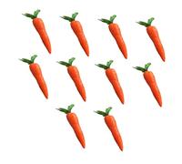 Mikinona 10pcs Artificial Carrot Models Realistic Fake Vegetable Decor for Home Store Display Photography Props Lifelike Faux Carrots for Still Life Drawing and Event Decoration