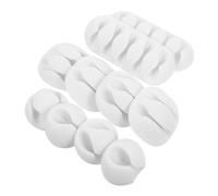 Mikinona 10Pcs Cable Organizer Clips Adhesive Wire Holder for Desk Wire Management Multipurpose Cord Holder for Appliances Compact Flexible White