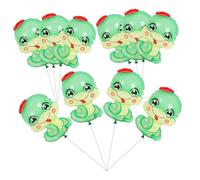 Mikinona 10pcs Chinese Zodiac Snake Balloons Foil Animal Party Decorations for Year Shower Birthday Spring Festival Celebrations Easy to Inflate Green Snake-shaped