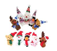 Mikinona 10pcs Christmas Story Finger Puppets for Finger Decorative Fabric Dolls for Teaching Storytelling and Pretend Play Gifts