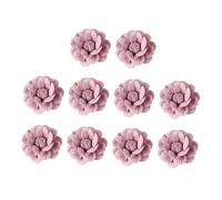 Mikinona 10pcs DIY Camellia Flower Accessories for Clothes Microfiber Leather Floral Decorations Elegant Clothing Embellishments Stain Covering and Personalization Lightweight Floral