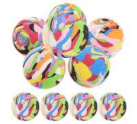 Mikinona 10Pcs Elastic EVA Golf Training Balls for Adults Wear-resistant Practice Balls for Indoor Outdoor Swing Training Compact for Garden and Home Use