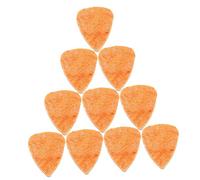 Mikinona 10pcs Felt Picks for Ukulele Soft Plectrums for Authentic Sound and Comfort for Low Instruments Orange