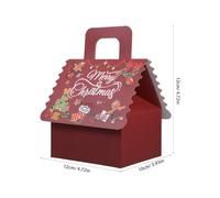 Mikinona 10pcs Gingerbread House Cardboard Candy Boxes House Shaped Small Christmas Boxes for Trolls Goodie Bags Pirate Trunk Treat Party Favors and Cookie Packaging