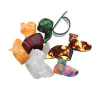 Mikinona 10pcs Guitar Fingerstyle Picks Medium Flat Celluloid Guitar Fingertip Picks for Acoustic Banjo Ukulele