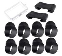 Mikinona 10pcs Mallet Bracket Accessory Finger Kit with Silicone and Plastic Drum Finger Picks, Including Storage Box, for Drum Instrument Protection and Clean Ethereal Sound Production,
