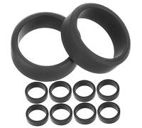 Mikinona 10pcs Mens Elastic Silicone Rings for Sports and Workout Wide Flexible Finger Bands for Grip Strength Training Soft Black Silicone Rings for Swimming and Diving