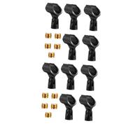 Mikinona 10pcs Microphone Clip for Handheld Microphone with Female Adapter, Large Size Design and Wireless Pe Abs Material, for Podcasting and Live Streaming