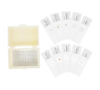 Mikinona 10pcs Microscope Slides with Prepared Insect Specimens Portable Biology Slides for Classroom and Home Use Educational Microbiology Tool