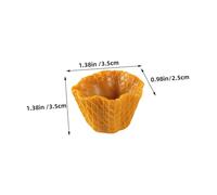 Mikinona 10pcs Mini Ice Cream Cone Charms PVC Decorative DIY Craft Accessories for Hairpin Bag Shoes Dollhouse Display and Photo Props