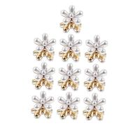 Mikinona 10pcs Mini Pearl Flower Hair Claw Clips for Women and Girls Non-slip Small Hair Accessories for Beautiful Hairstyles for Daily Wear and Special Occasions