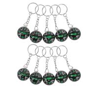 Mikinona 10Pcs Miniature Ball Compass Keychain Set, Portable Outdoor Navigation Gadget, Compact Travel-Friendly Compass for Hiking Camping Explorers