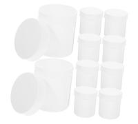 Mikinona 10pcs Pill Bottle Container Refillable Travel Storage Box for Daily Medication Wide Mouth Design for Easy Lid for Organizing Pills