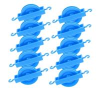 Mikinona 10pcs Plastic Single Pulley Educational Physics Experiment Kit for Mechanics Teaching Safe Student Science Supplies School Pulley Block for Lifting Mechanics