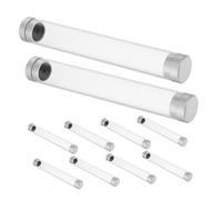 Mikinona 10pcs Portable Eyelash Organizer Tweezers Storage Case Transparent Plastic Tube Manicure Tool Holder Box for Travel and Professional Use