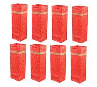 Mikinona 10Pcs Portable Red Wine Bottle Bags Durable Gift Pouches Reusable Wine Carrier for Christmas Party Thanksgiving Birthday and Housewarming