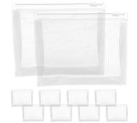 Mikinona 10pcs PVC Cosmetic Bags with Large Opening for Easy Access Travel Toiletry Bags Suitable for Travel and Camping Organiser