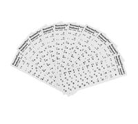 Mikinona 10pcs Russian Keyboard Stickers Frosted Non Glare Letters for Pc and Laptop Transparent Background with Protective Dust Spill Protection Enhances Typing Experience
