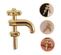 Mikinona 10pcs Scale Faucet Realistic Dollhouse Kitchen and Bathroom Accessories for Tiny Doll Play House Decor