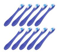 Mikinona 10pcs Short Handle Prison Toothbrushes with Soft Bristles 12.5cm Portable Disposable Travel Toothbrushes for Adult Oral Care in Detention and Mental Health Facilities