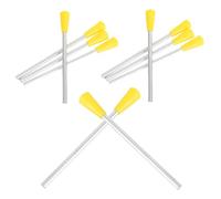 Mikinona 10Pcs Simple Triangle Percussion Iron Mallets Set with Plastic Sticks Sturdy Design Educational Musical Beaters for Early Childhood Music Learning and Rhythm Practice