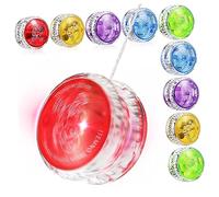 Mikinona 10pcs Small Light Up Yo Yo Balls Educational Plastic for Fun Party Favors Hand and Wrist Exercise Portable and Creative Play Enhances Coordination and Flexibility