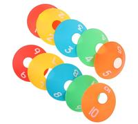 Mikinona 10pcs Soccer Training Discs Weatherproof Sports Cones for Drills Basketball Football Practice Portable Agility Markers for School Teams Community Leagues