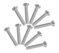 Mikinona 10pcs Stainless Steel Flat Head Hex Socket Screws Fully Threaded Heavy Duty Assembly Fasteners for Furniture Racks and Tables with Smooth Flush Installation