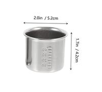 Mikinona 10pcs Stainless Steel Graduated Medicine Cups Rustproof Measurement Tool with Scale for Laboratory Kitchen and Medical Use