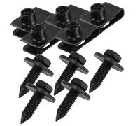 Mikinona 10pcs Steel Automotive Fasteners Screw Kit Nuts Clips for Car Body Mounting Dashboard Door Panel High Torque Capacity