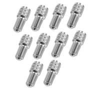Mikinona 10pcs Tire Hat Valve Stem Seals Double Seal Valve Caps Silver