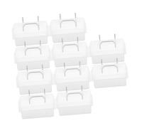 Mikinona 10pcs Transparent Pegboard Cups with Hooks Slanted Opening Plastic Storage Boxes for Efficient Parts Management No-Drill Installation Organizer Kit for Garage Workshop