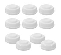 Mikinona 10pcs Universal Wide Mouth Bottle Caps 5cm Four-Thread Screw-On PP Sealing Lids Replacement Milk Bottle Covers for Water and Milk