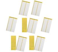 Mikinona 10pcs Waterproof Numbered Breaker Panel Labels, Self-Adhesive Electrical Box Stickers for Load Center Identification, Yellow Circuit Breaker Directory Markers for Industrial