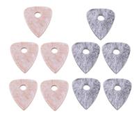 Mikinona 10pcs Wool Felt Guitar Picks Soft Felt Ukulele Plectrums for Acoustic and Bass Guitars Lightweight Picks with Comfortable Grip Includes Grey and Cream Colors