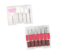 Mikinona 11pcs Professional Manicure Grinding Heads Sanding Head Nail Drill Bits Nail File Kit for Salons Home