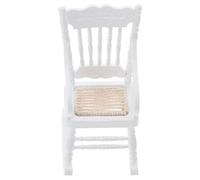 Mikinona 12 Scale Dollhouse Miniature Wooden Rocking Chair Model Mini House DIY Accessories