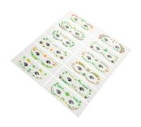 Mikinona 12 Sheets St Patricks Day Face Tattoo Stickers Comfortable Shamrock Temporary for Irish Festival Party Parade Friendly Designs