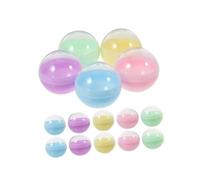 Mikinona 120Pcs Macaron Colored Round Capsules for Vending Machines Semi-transparent Plastic Containers for Gumball Machines Party Favors and DIY Crafts Reusable PP Material