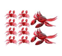 Mikinona 12pcs Artificial Crab Fishing Lures Soft PVC Bait for Freshwater Bass Trout Reusable Crab Imitation Baits for River Lake Stream Tackle