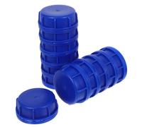 Mikinona 12pcs Blue Plastic Screw Pail Lids with Leak Gasket Heavy Duty Chemical Storage Bucket Caps for Food Containers and Laboratory Drum Sealing Industrial Use