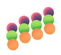 Mikinona 12Pcs Bounce Balls Bulk Elastic Bouncy for Party Carnival Bright Colors Lightweight Sensory Educational Game Balls