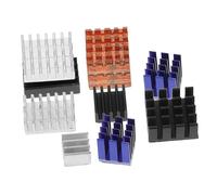 Mikinona 12pcs Copper Aluminum Heatsink Kit with Double Sided Thermal Conductive Tape for Cooling Passive Radiator Heat Sink with High Thermal Conductivity Fins for Enhanced Heat