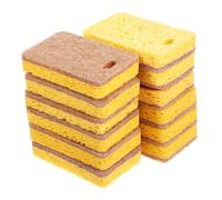 Mikinona 12pcs Eco Biodegradable Dish Sponge Kitchen Cleaning Sponge Block Household Scrub Multi-Function for Washing
