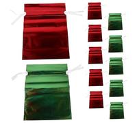 Mikinona 12PCS Glitter Drawstring Present Bags with Holographic Finish for Christmas Holiday Party Small Goodie Gift Wrapping Pouches with Ribbons Multipurpose Candy and Small Present
