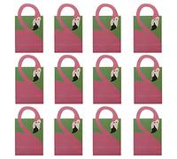 Mikinona 12pcs Hawaii Party Favor Flamingo Paper Bags Party Handbags for Birthday Decorations for Flamingo Bags and Shower Decorations Boy