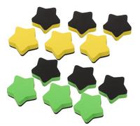 Mikinona 12Pcs Magnetic Dry Erase Erasers Lightweight Reusable Whiteboard Erasers for Classroom Supplies Portable Cartoon Paw Shape Whiteboard Cleaner for School Office Use