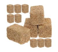 Mikinona 12pcs Mini Straw Bale Simulation Miniature Hay Farm Toy Dollhouse Micro Landscape Scene Decor DIY Table Decor